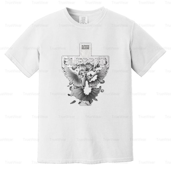 Blessed Faith, Prayer, Christian, Catholic, Graphic, Religious, Cross Comfort Color T-Shirt Unisex, up to 4XL