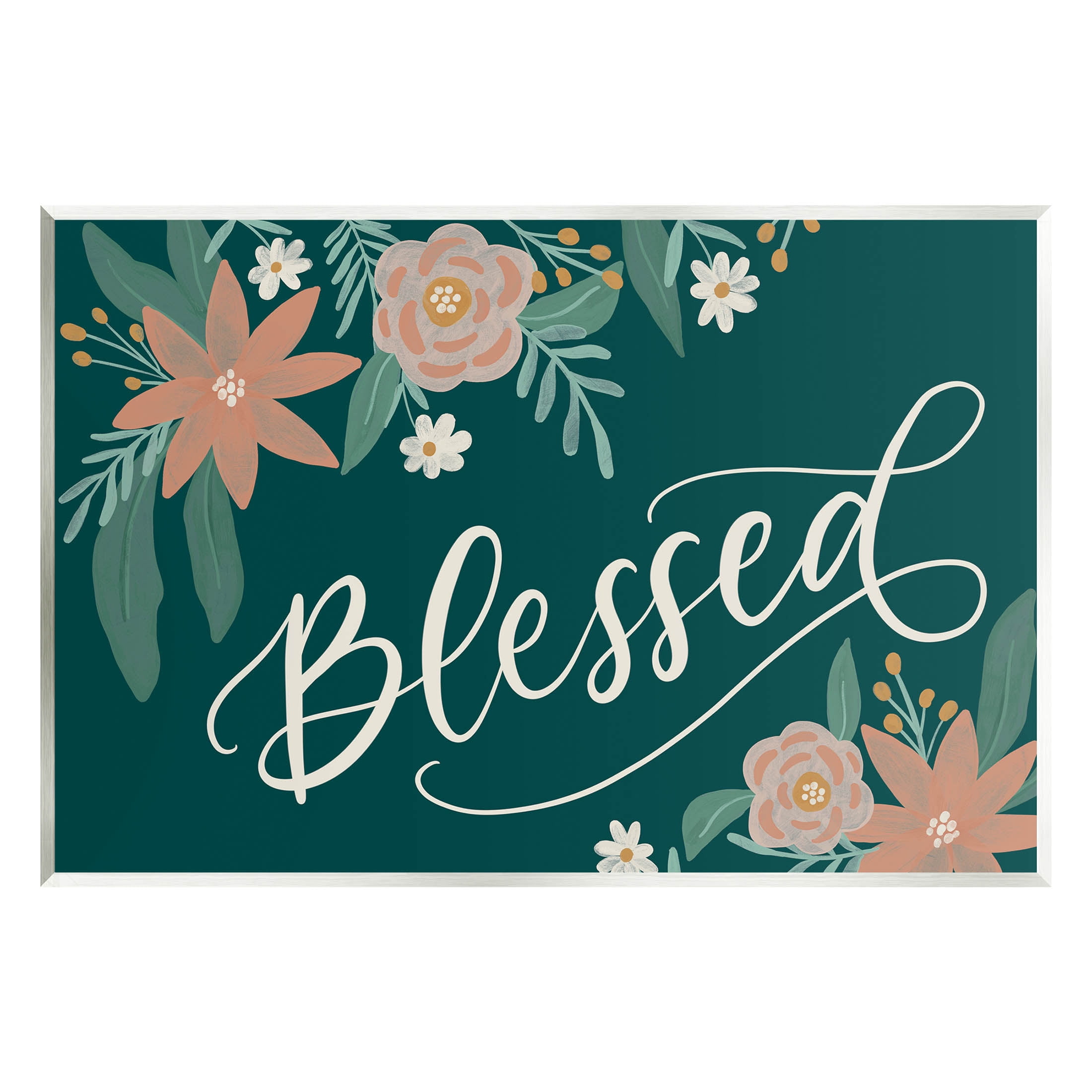 Blessed Floral Green Blossoms Botanical & Floral Graphic Art Unframed Art Print Wall Art