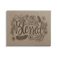 thumbnail image 1 of Blessed Flower Botanical Border Botanical & Floral Graphic Art Gallery Wrapped Canvas Print Wall Art, 1 of 7