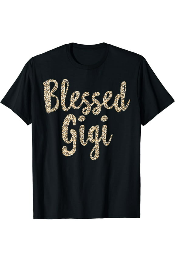 Blessed GiGi Mothers day Grandma Gift Leopard Women Mama T-Shirt