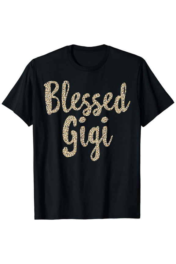 Blessed GiGi Mothers day Grandma Gift Leopard Women Mama T-Shirt