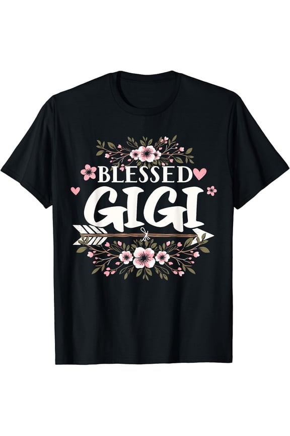 Blessed Gigi Grandma Life Flower Mothers Day 2024 Womens T-Shirt, Unisex T-Shirt