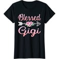 thumbnail image 1 of Blessed Gigi Mothers Day Grandma Women Gifts T-Shirt Summer Casual Short Sleeve Shirt, 1 of 4