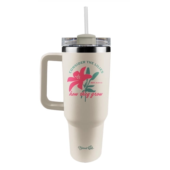 Blessed Girl 40 oz How They Grow Stainless Steel With Straw Travel Mugs