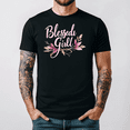 thumbnail image 1 of Blessed Girl Floral Graphic Pink Aesthetic Faith Design Tee V14989,for unisex up to 3XL, 1 of 2