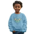 thumbnail image 1 of Blessed Girl Kids Sweatshirt Butterfly, Light Blue, XS, 1 of 4