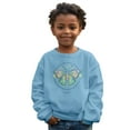 thumbnail image 1 of Blessed Girl Kids Sweatshirt Butterfly, Light Blue, XL, 1 of 4
