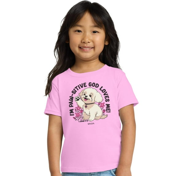 Blessed Girl Kids T-Shirt Cute Puppy