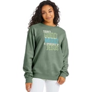 Blessed Girl Womens Sweatshirt Good Mood, Dark Sage, SM