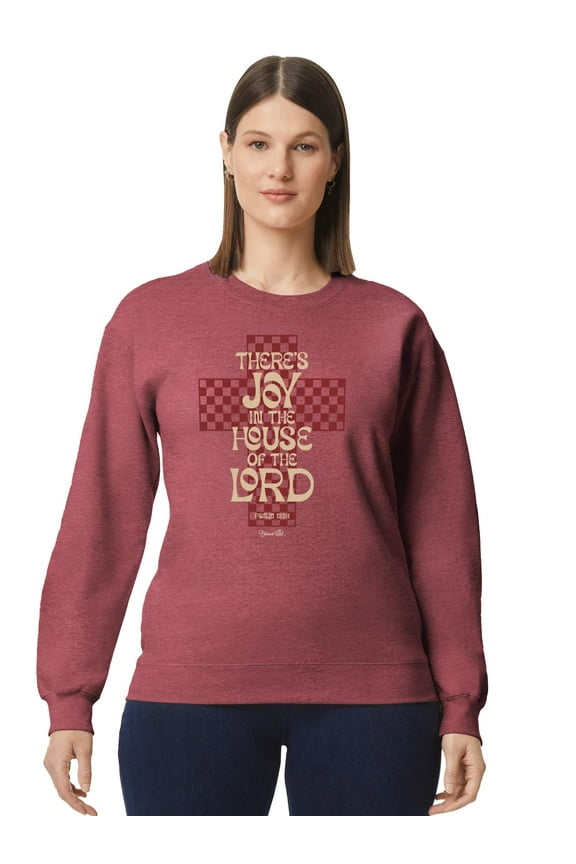 Womens Sweatshirt House Of The Lord, Red Heather, MD