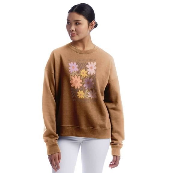 Blessed Girl Womens Sweatshirt I Praise The Lord, Camel, SM