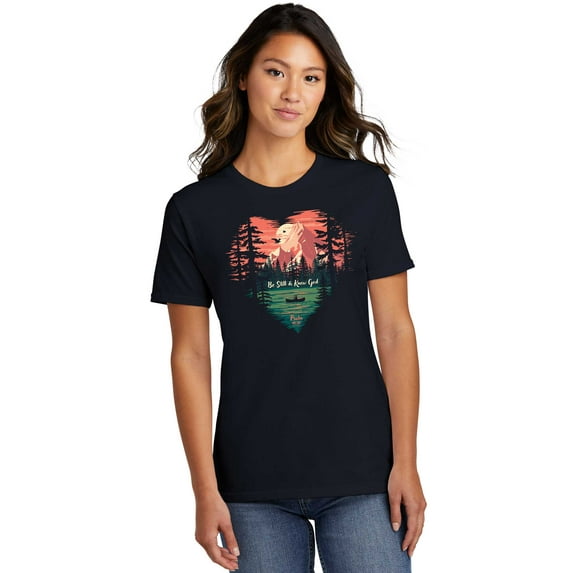 Blessed Girl Womens Boyfriend T-Shirt Be Still Outdoors
