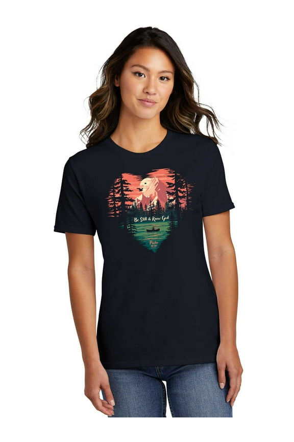Womens Boyfriend T-Shirt Be Still Outdoors