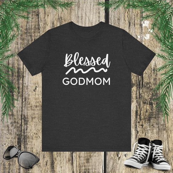 Blessed Godmom cute new Godmom Christian faith Godmother Unisex T-shirt