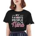 thumbnail image 1 of Blessed Grandma Nana Cool Fun Mothers Day Long Sleeve T Shirt Tees For Women Summer Top Casual Round Neck, 1 of 3