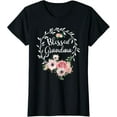 thumbnail image 1 of Blessed Grandma Shirt For Women Flower Decor Grandma T-ShirtMen and women, Black T-shirt, size: Extra large S-4XL, 1 of 4