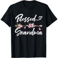 thumbnail image 1 of Blessed Grandma Shirt Funny Greatful Flower Family Grandma T-Shirt, 1 of 4