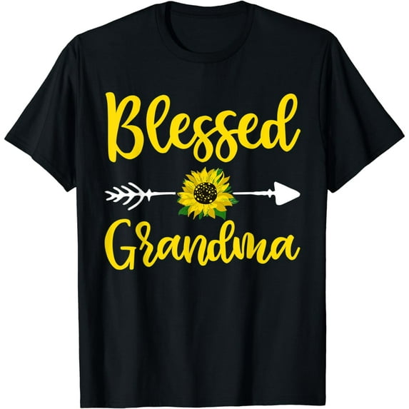 Blessed Grandma Sunflower Shirts For Women Funny Mothers Day T-Shirt