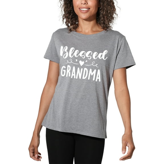 Blessed Grandma Women's Loose Fit Graphic T-Shirt – Casual Short Sleeve