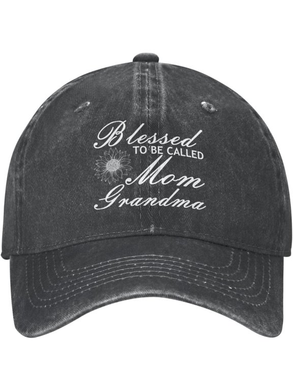 Blessed Grandma Womens Golf Hat Blessed to Be Called Mom and Grandma Baseball Caps for Men Breathable Lids Hats