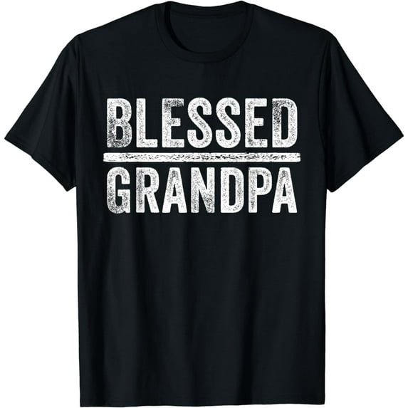Blessed Grandpa Dad Granddad Father's Day Funny Vintage T-Shirt
