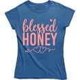 thumbnail image 1 of Blessed Honey Cute Heart Christian Thankful Bee Lover Women's T-Shirt, 1 of 4