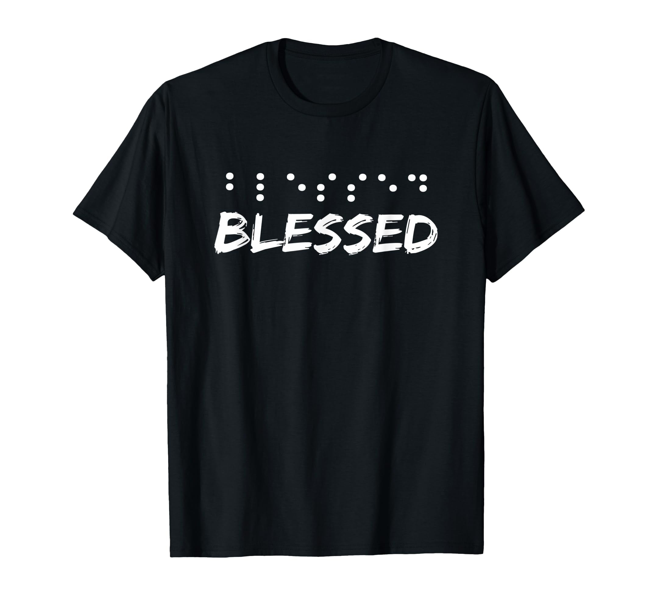 Blessed In Braille Language Inspiring Visually Impaired TShirt