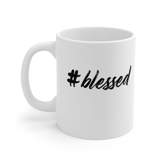 Blessed 11 oz Coffee Mug - Inspirational for Daily Positivity White Ceramic Gift