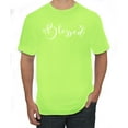 thumbnail image 1 of Blessed Inspirational Quote Heart Love Inspirational/Christian Men's Graphic T-Shirt, Safety Green, 5XL, 1 of 3