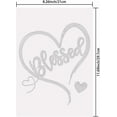 thumbnail image 1 of Blessed Iron On Transfers Heart Blessed Heat Transfer Stickers Iron on Patches Stickers Washable Heat Transfer Decals for Girl's T Shirts Clothing Jeans Backpacks DIY Applique Decals, 1 of 7