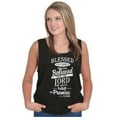thumbnail image 1 of Blessed Is She Bible Quote Scripture Tank Top Tee Shirt Women Brisco Brands S, 1 of 6