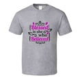 thumbnail image 1 of Blessed Is She Who Believed Tee Novelty Christian Faith T Shirt, 1 of 1