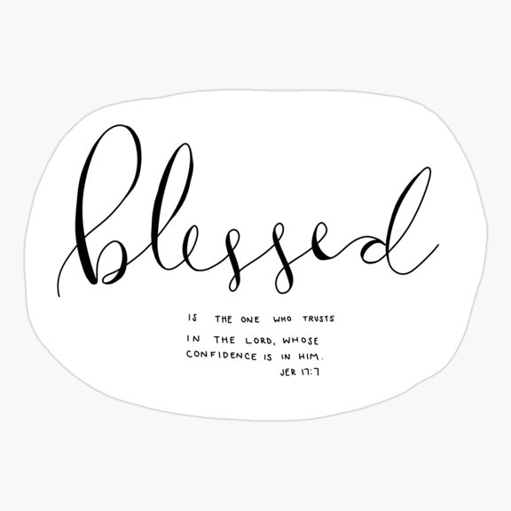 Blessed Jeremiah Seventeen Seven Sticker