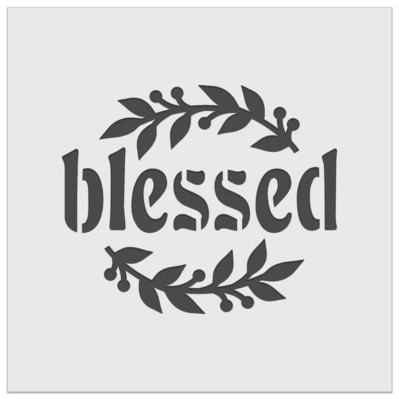 Blessed Leaf and Berries DIY Cookie Wall Craft Stencil - 3.5 Inch