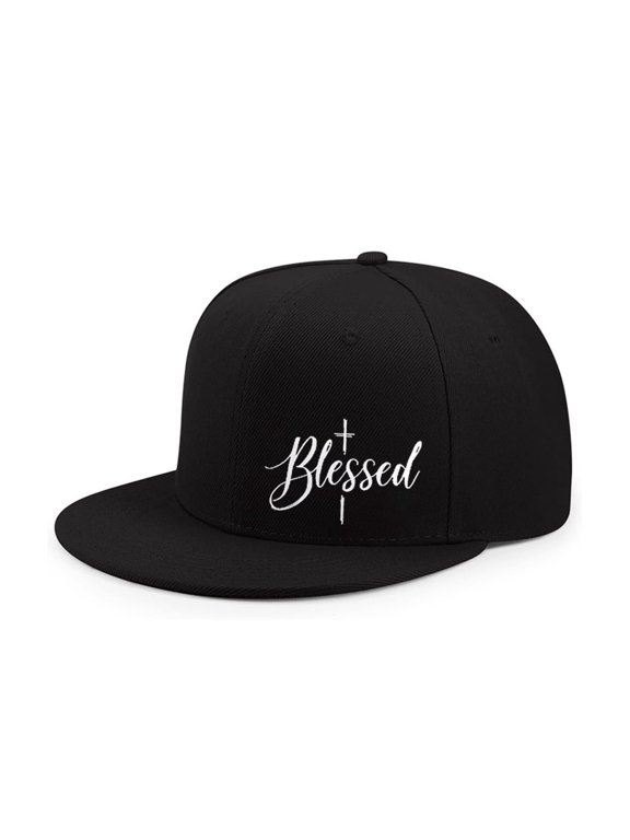 Blessed Letter Color Block Trucker Hat Unisex Adjustable Cotton Breathable Fashion Cap for Travel Daily Wear