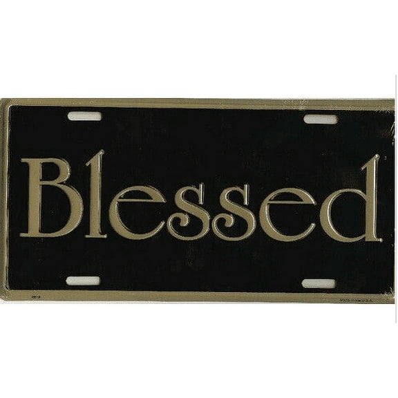 Blessed License Plate Tag Wall Sign Faith FAST USA SHIPPING