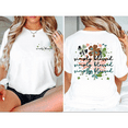 thumbnail image 1 of Blessed Life Tee Flower Design Soft Fashion Short Sleeve Round Neck Cotton Comfort Fit Colors White Sizes S-5XL, 1 of 5