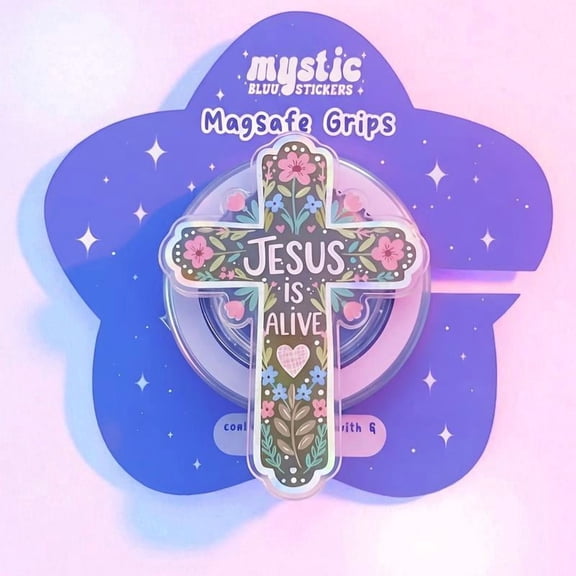 Blessed MagSafe Grip Elegant Cross Design
