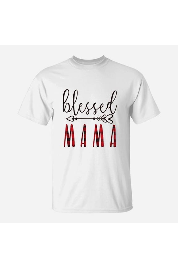 Blessed Mama Graphic Mama Mothers Day Gift TShirt