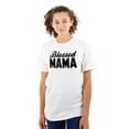 thumbnail image 1 of Blessed Mama Grateful Thankful Mother Women's Graphic T Shirt Tees Brisco Brands X, 1 of 6