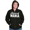 thumbnail image 1 of Blessed Mama Grateful Thankful Mother Zip Hoodie Sweatshirt Women Brisco Brands X, 1 of 5