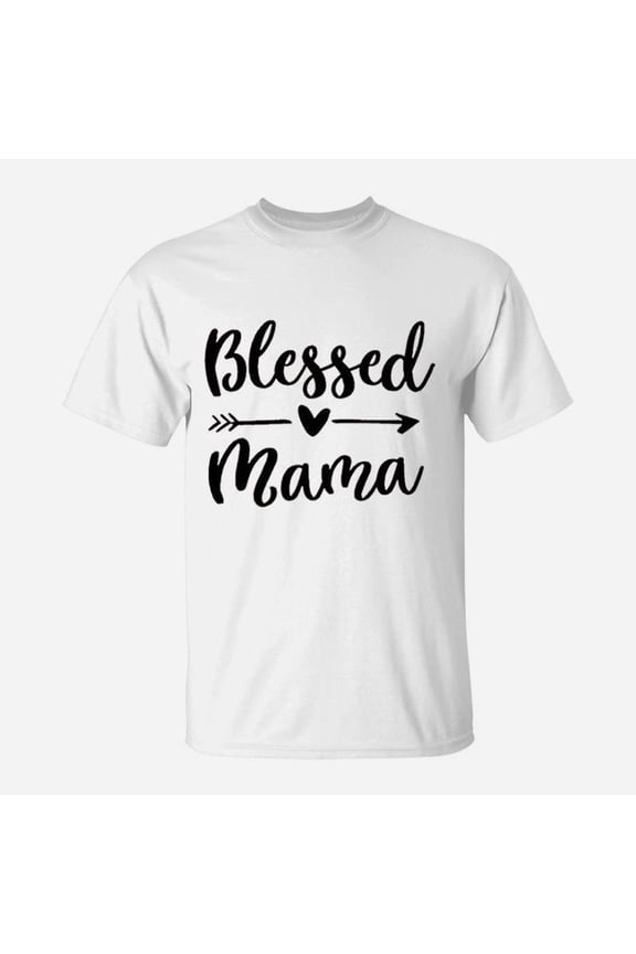 Blessed Mama Letter birthday TShirt