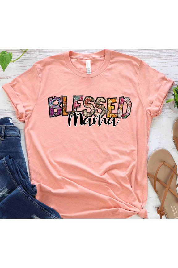 Blessed Mama Shirt, Floral Mom Shirt, Mother's Day Shirt, Cute Mom Shirt, Gift For Mom Tha