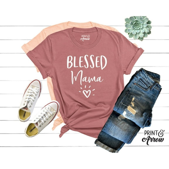 Blessed Mama Shirt, Mom Gift, Wife Gift, Mom Shirt, Mama T-Shirt, Mother's Day Gift, Winter Holiday Mom, Wife, Pregnancy Tee TSHIRT All Size S-5XL