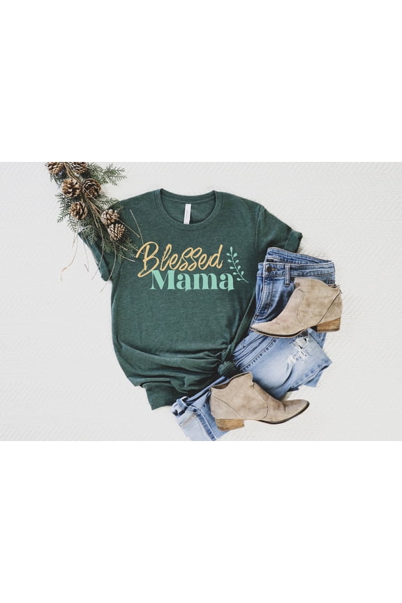 Blessed Mama Shirt, Mom Life Tee, Mother's Day Gift All Size S-5Xl