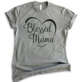 thumbnail image 1 of Blessed Mama T-shirt, Unisex Women's Shirt, Mom T-shirt, Religious Mom Shirt, Dark Heather Gray, X-Small, 1 of 6