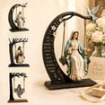 thumbnail image 1 of Blessed Mary Cradle Swing Ornament, Virgin Mary Statue, Tabletop Decor Figurine, Christian Faith Home Decoration for Prayer Room Church, Gifts for Faith Believers Men Women, 1 of 8