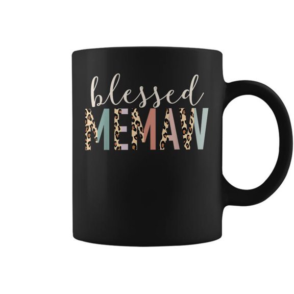Blessed Memaw Cute Leopard Print Coffee Mugs