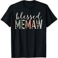 thumbnail image 1 of Blessed Memaw Cute Leopard Print T-Shirt, 1 of 3