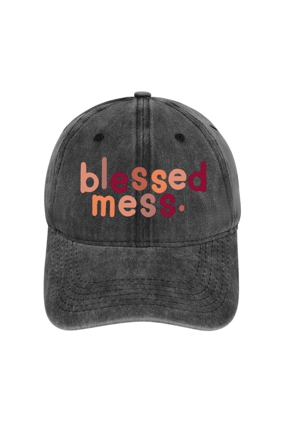 Blessed Mess Hat Adjustable Funny Fashion Unisex Baseball Cap For Men Women